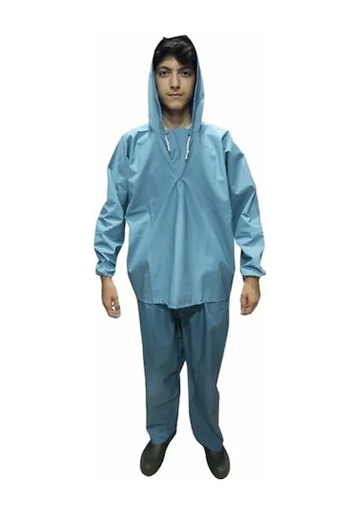 Atmaca Balıkçı Alt Üst Takım Yağmurluk Mavi 3XL Açık Mavi