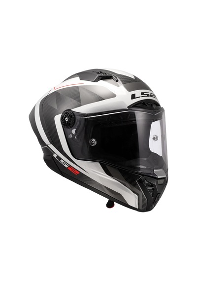 Ls2 Thunder Karbon Gp Aero Raute Kapalı Kask Beyaz - Gri