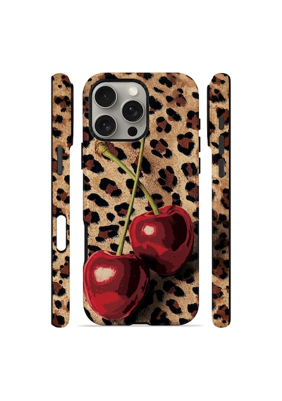 Velvoria Valestra Leopar Kiraz Apple Apple iPhone Uyumlu 16 Pro Max Magsafe Koruma Kılıfı Valestra Magline - Leopar Kiraz
