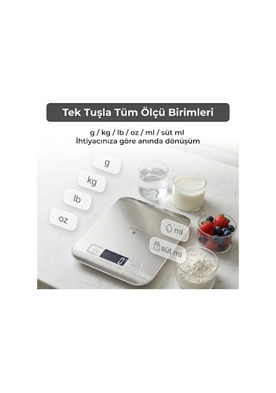 Dh-2012 Hassas Mutfak Tartısı Gümüş
