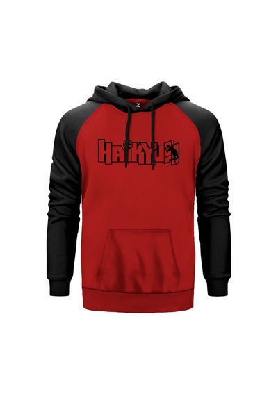 Haikyu Gri Renk Reglan Kol Sweatshirt