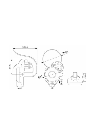 Hella Pnömatik Korna 12-24v 400hz 115 Dba 3pa013410-011