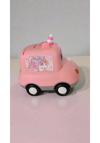 Unicorn Araba Şeklinde Şifreli Kumbara Boyutu 15 Cm