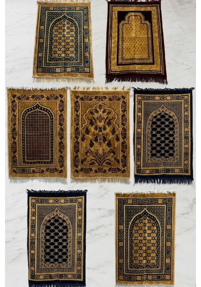 10 Adet Kadife Seccade Karışık Renkli 70cmx110cm 400gr Hac Ve Umre Çok Renkli