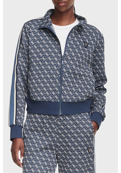 Guess 4g Allover Jacquard Sweat V6yq28k5183 Kadın Sweat V6yq28 K5183 Fbır Lacivert