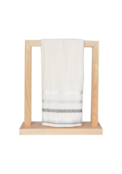 Vos Versa Bursa Varak Serisi 50x90cm %100 Pamuk Yüz Havlusu Beyaz Vvhm0017-374 - Beyaz