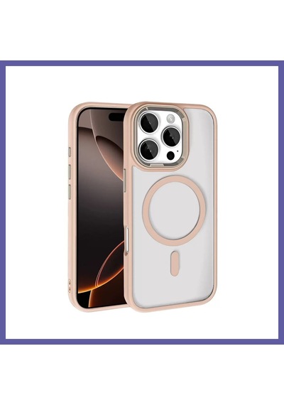 Bezos Joko İphone 16 Pro Max Uyumlu Magsafe Kapak - Gold Nıda