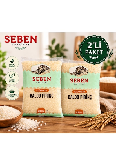 Seben Gönen Baldo Pirinç 1000 Gr X 2 Paket