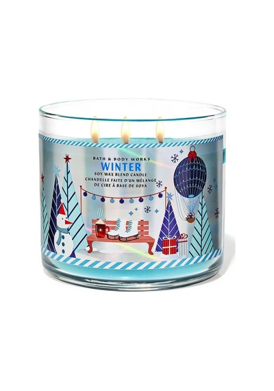 Bath & Body Works Winter Büyük Mum Beyaz