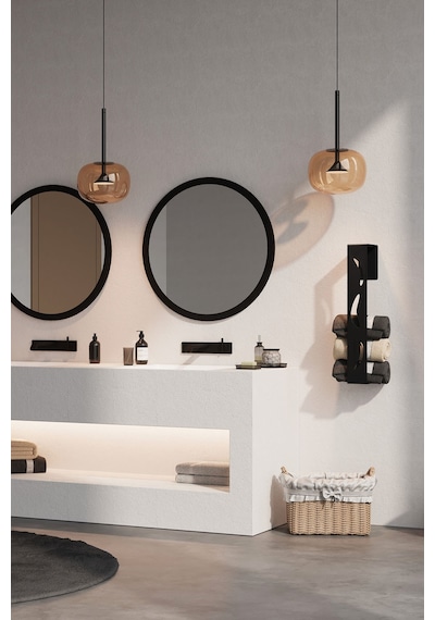 Zift Unique Paslanmaz Çelik Yapışkanlı Havlu Düzenleyici-mat Siyah&inox Satine Seçenekli Modern Havluluk. Diğer