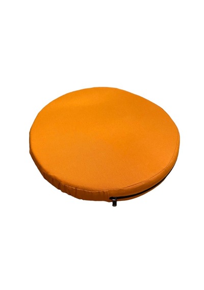 Kreş Anaokulu Yuvarlak Oyun Minderi Aktivite Minderi 40x40x5 Cm - Sandalye Minderi - Bahçe Dekor Minderi Yuvarlak Minder Turuncu