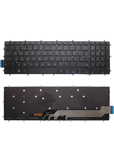 Siyah-ışıklı, Notebook Klavye - Dell Inspiron 5575 P75f, P75f002 Muadili İle Uyumlu