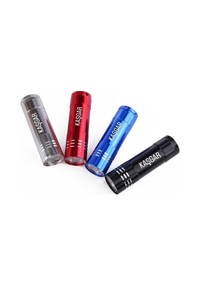 Süper Parlak 9 Ledli Metal Mini El Feneri Açık Lacivert 23475592
