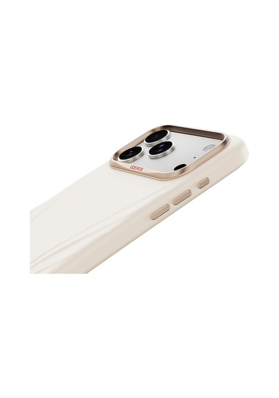 Apple Uyumlu iPhone 18 Pro Max Uyumlu Kılıf M-safe Özellikli Çizgili Logolu Udemos Freedom Serisi Kapak Beyaz