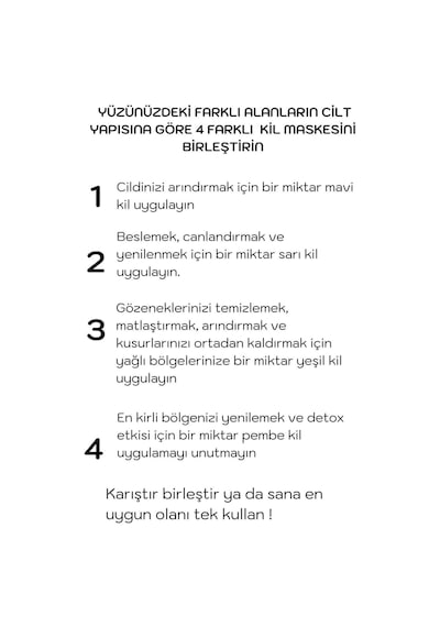 Multimasking Dörtlü Cilt Bakım Kil Maskesi Seti