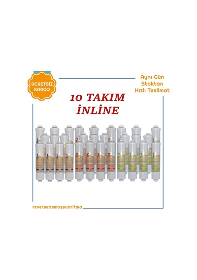 Su Arıtma Cihazı Kapalı Kasa 12 İnç 10 Takım Filtre Seti