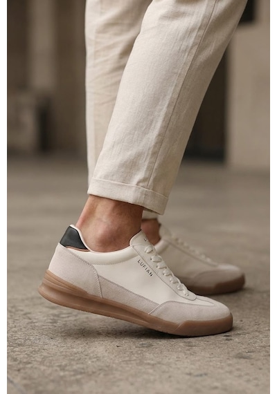 Lufian 111230296 Milo Erkek Hakiki Deri Klasik Sneaker Beyaz