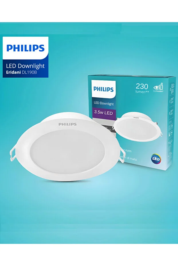 Philips Eridani Dl190b 3.5w 80mm Delik Çapı 3000k Sarı Işık 230lümen Beyaz