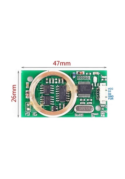 Alkatronik Dual Rfıd Okuyucu Modül Weigand 7941d 125khz 13.56mhz Manyetik Kart Anahtarlık Etiket Personel Geçiş