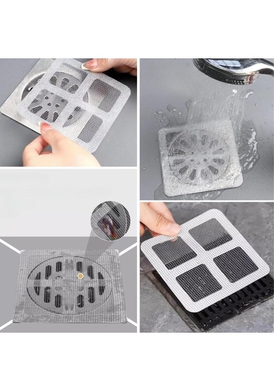 Ollevra Banyo Ve Mutfak Lavabo 10'lu Koku Önleyici Ve Haşere Böcek Önleyici Gider Filtresi Gri