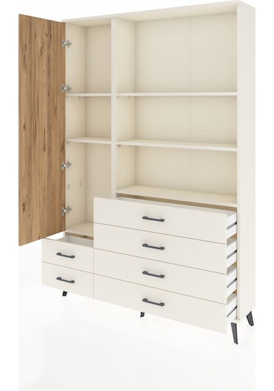 Arges Dolap 7 Raflı 6 Çekmeceli Tek Kapaklı 132x30x195 Aytaş... Aytaşı Arges Dolap 7 Raflı 6 Çekmeceli Tek Kapaklı 132x30x195 Aytaş... Aytaşı
