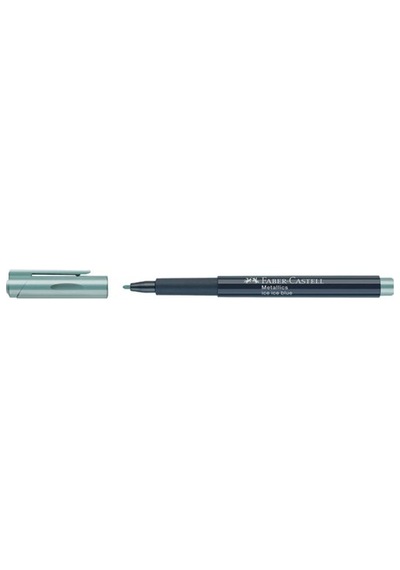 Faber-Castell Metalik Markör Buz Mavisi  10Lu