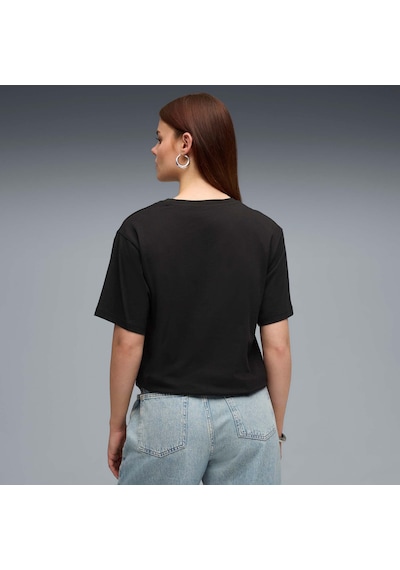 Puma Her Kadın Grafik Baskılı Geniş Kesim Tişört 688149 01 Siyah