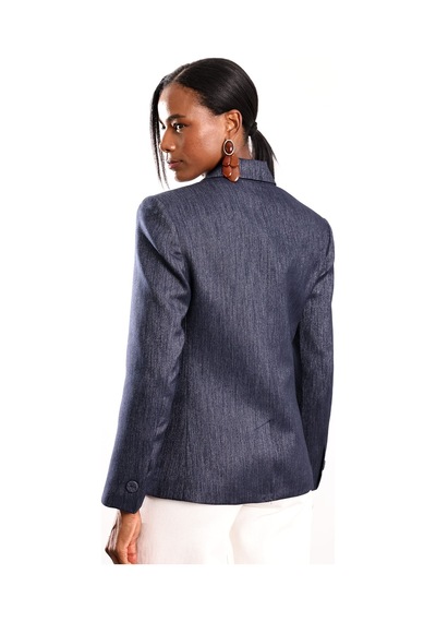 5in1Canpolat Lacivert Cepli Blazer Ceket 5505