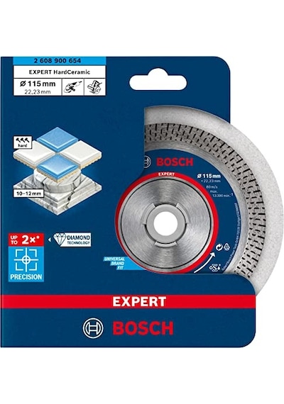 1x Expert Hardceramic Elmas Kesme Diskleri Sert Fayanslar, Sert Taş, Ø 115 Mm, Aksesuar Küçük Avuç Taşlama Makin
