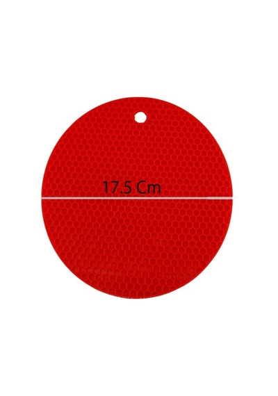 2'li Silikon Nihale, Petek Desenli Kalburbastı Kalıbı, Tutacak Kırmızı/gri Çap: 17,5cm Silikon Diğer