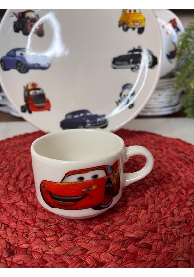 5 Parça Şimşek Mcqueen Model Çocuk Bebek Yemek Takımı Beslenme Seti Çok Renkli