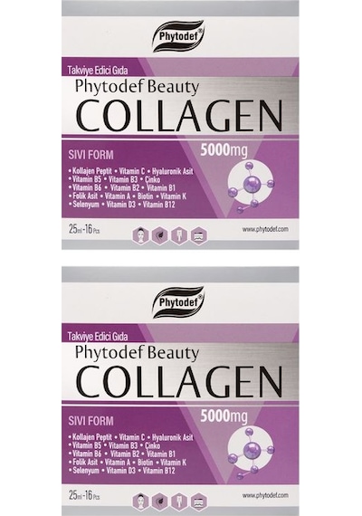 Phytodef Kolajen Likit Form 2 x 16 Shots﻿ x ﻿25 ML