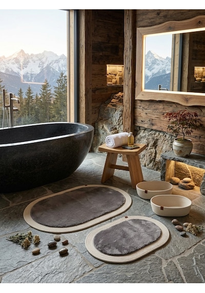 Senza Atelier Lüks 4 Lü Banyo & Antre Seti Krem Halat Çerçeveli, Gri Peluş Dokulu Paspas Takımı Ve 2 Li Sepet Açık Gri - Antrasit Senza Atelier Lüks 4 Lü Banyo & Antre Seti Krem Halat Çerçeveli, Gri Peluş Dokulu Paspas Takımı Ve 2 Li Sepet Açık Gri - Antrasit