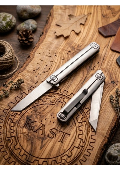 Knivox Browning Profesyonel Tanto Namlu D2 Çelik Çakı - Ultra İnce Tasarım Gri