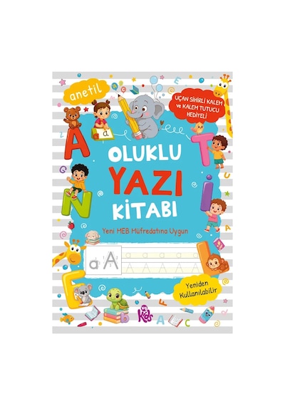 Oluklu Yazı Kitabı Anetil / Uçan Sihirli Kalem Ve Kalem Tutucu Hediyeli Bigkids Yayınları
