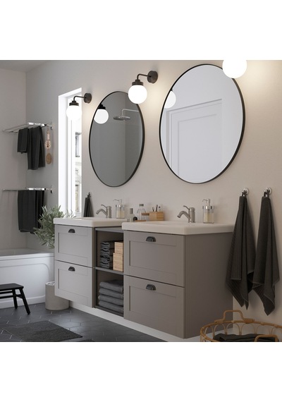Ikea Lindbyn Yuvarlak Ayna 80 Cm Siyah