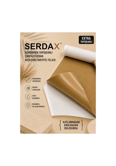 Serdax Extra Kendinden Yapışkanlı Çanta/cüzdan Besleme Takviye Telası Astarı Bej 70cmx200cm Bej Bej