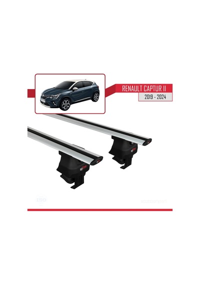Renault Captur Iı 2019 Ve Sonrası İle Uyumlu Ace-4 Ara Atkı Tavan Barı Gri