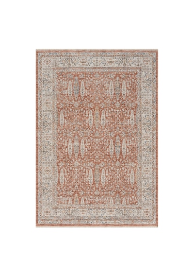Mariesse Home Vintage Eskitme Desenli Makine Dokuma Salon Oturma Odası Halısı 10207 Terra
