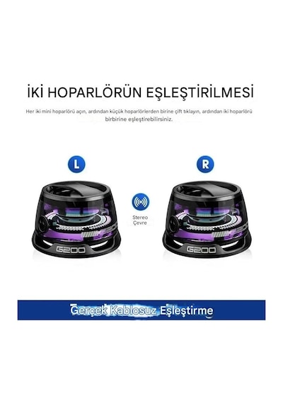 Cepini G200 Rgb Işıklı 5w Manyetik Bluetooth Hoparlör