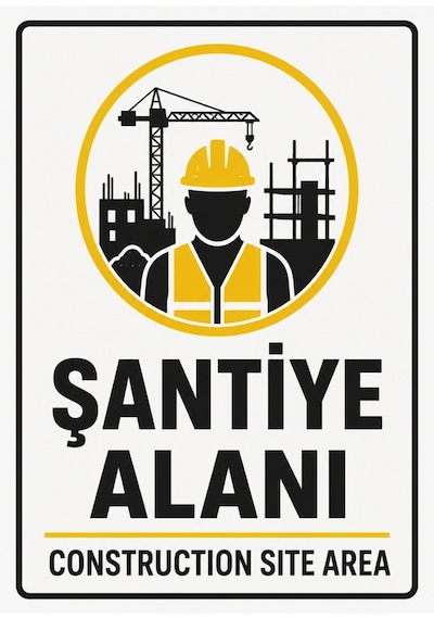 Şantiye Alanı 21x30cm Pvc Isg Levha