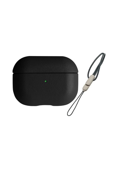 Uray Store Apple AirPods Uyumlu 3 3.nesil 405 Deri Kılıf - Siyah Diğer
