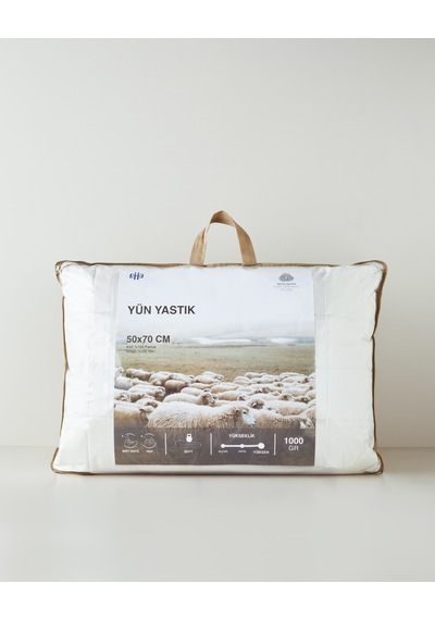 Layna Yün Yastık 50x70 Cm Krem