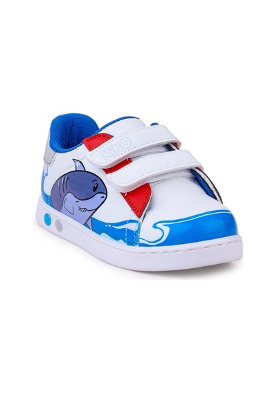 Kiko Kids Disha Cırtlı Işıklı Erkek Bebek Spor Ayakkabı Mavi