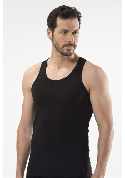Cacharel 1302 Spor Erkek Atlet - Siyah