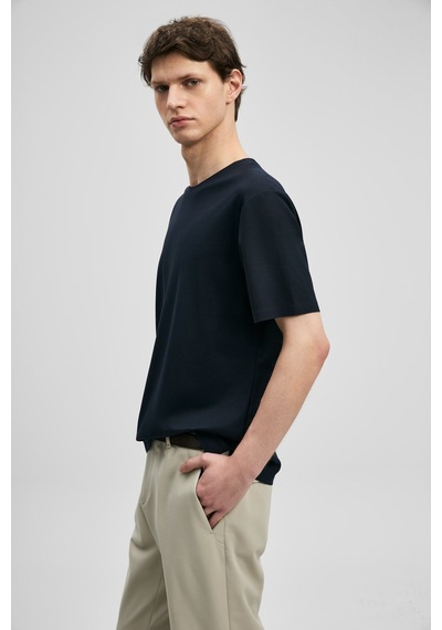 Lufian Finto Modern Grafik Erkek T-shirt 111020323 Lacivert