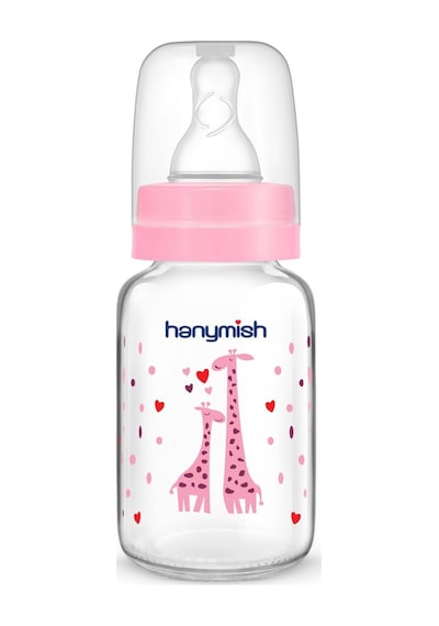 Hanymish Cam Biberon 125 Ml 0-6 Ay - Pembe