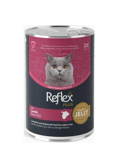 Reflex Plus Jöle İçinde Et Parçacıklı Kuzu Etli Yetişkin Kedi Maması 400 Gr
