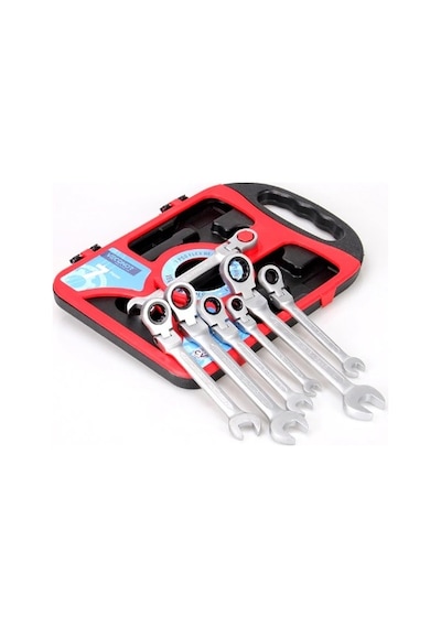 Makro 7 Parça Mafsallı Cırcır Anahtar Seti Cırcır Set 8-19 Mm