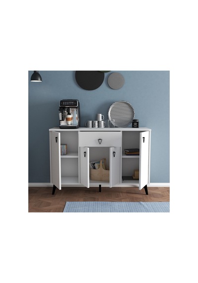 4 Kapaklı Çekmeceli Kahve Köşesi Dolabı - Mutfak Dolabı - Konsol - Dresuar Beyaz - 687004190 Beyaz 4 Kapaklı Çekmeceli Kahve Köşesi Dolabı - Mutfak Dolabı - Konsol - Dresuar Beyaz - 687004190 Beyaz